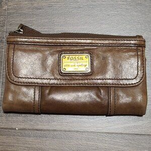 Vintage Fossil  "Long Live Vintage 1954" Women's Emory Wallet Leather Organizer